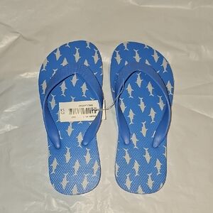 Old Navy Blue Flip-Flop Sandals for Kids 12/13 (Partially Plant-Based) New